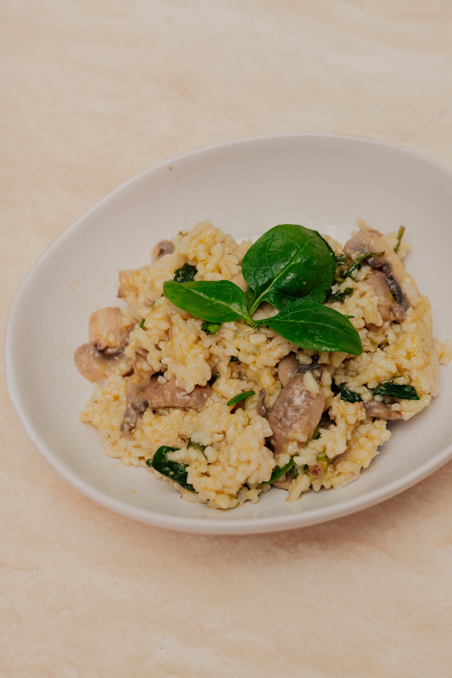 Mushroom and Spinach Risotto